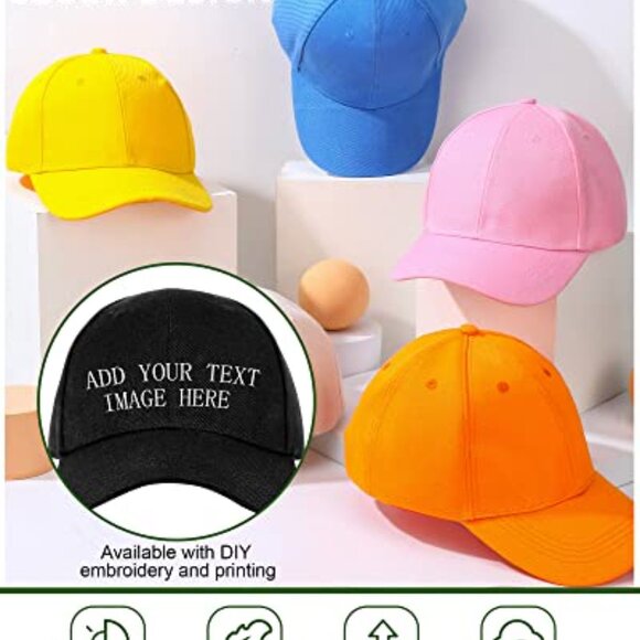 Blank Baseball Caps Adjustable Back Strap Unisex Plain Classic Retro Trucker - Picture 7 of 8